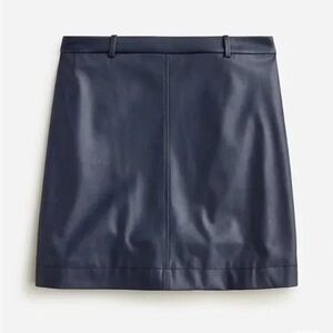 J. Crew Leather Trouser Mini Skirt